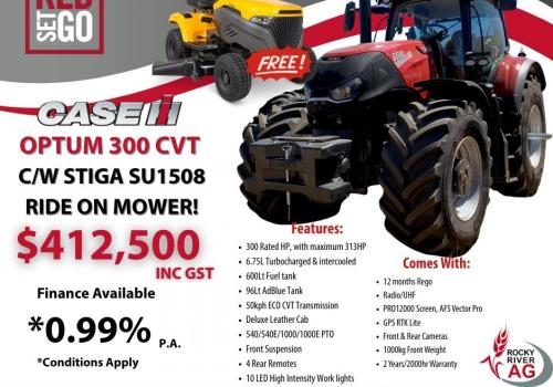 Case IH Optum 300 Tractor, c/w FREE Stiga Ride on Mower!